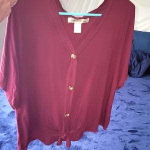 Maroon top